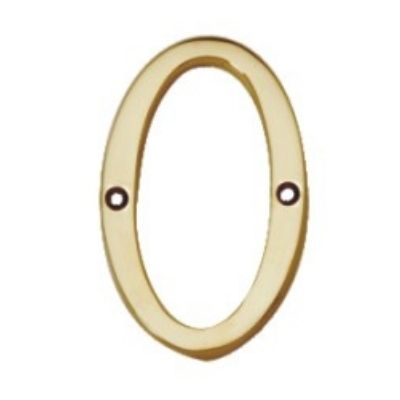 Hollow Brass Numeral No. 0