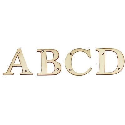 Brass Alphabets Flat