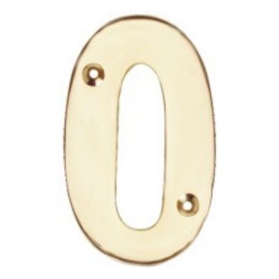 Flat Brass Numeral No. 0