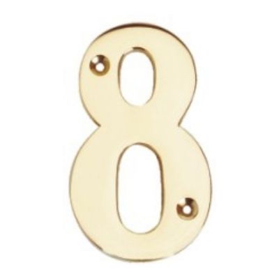 Flat Brass Numeral No. 8