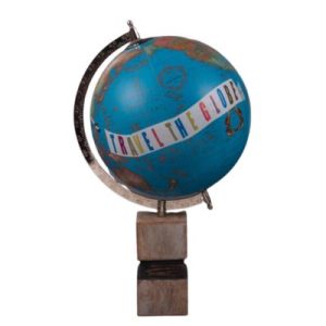 Blue Slogan Globe